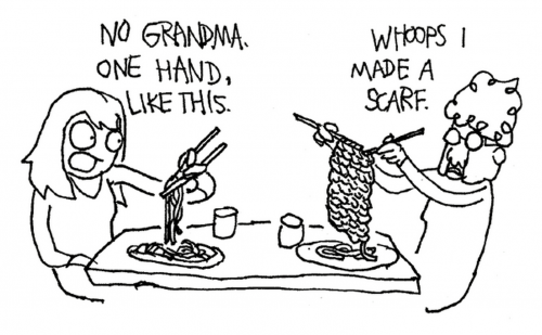 Funny Memes: Chopsticks by lefthandedtoons.com