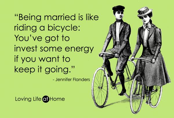 Being Married is Like Riding a Bike